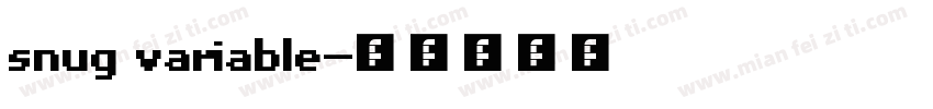 snug variable字体转换